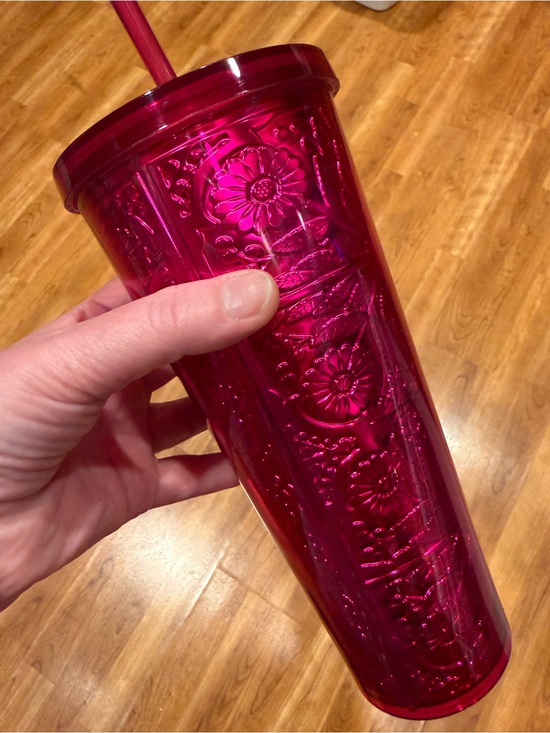 Starbucks Other - Starbucks 2017 Hot Magenta Embossed Tumbler